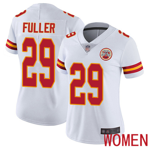 Women Kansas City Chiefs #29 Fuller Kendall White Vapor Untouchable Limited Player Football Nike NFL Jersey